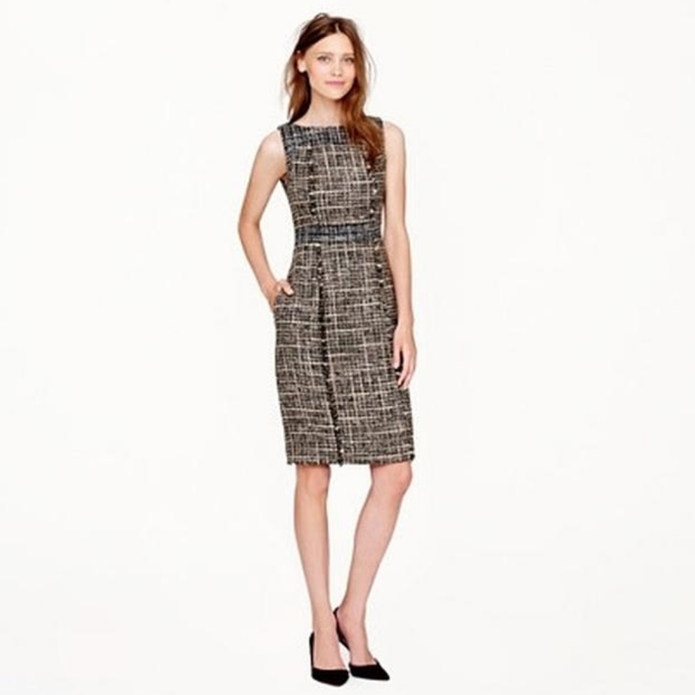 J Crew pepper tweed sheath dress